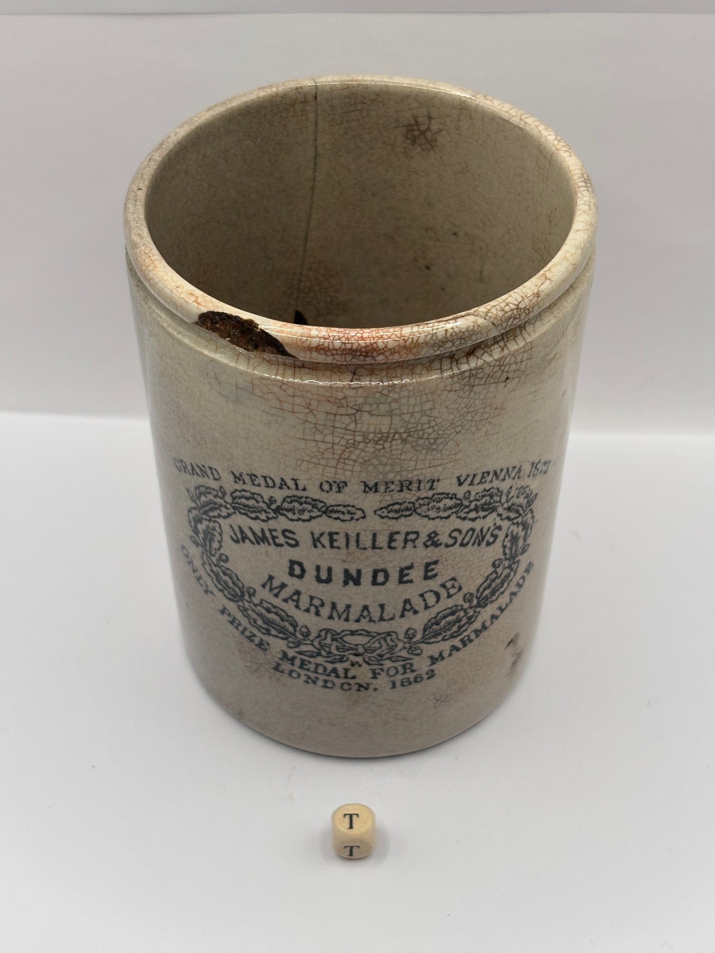 Old 2lb James Keiller dundee marmalade jar (T)