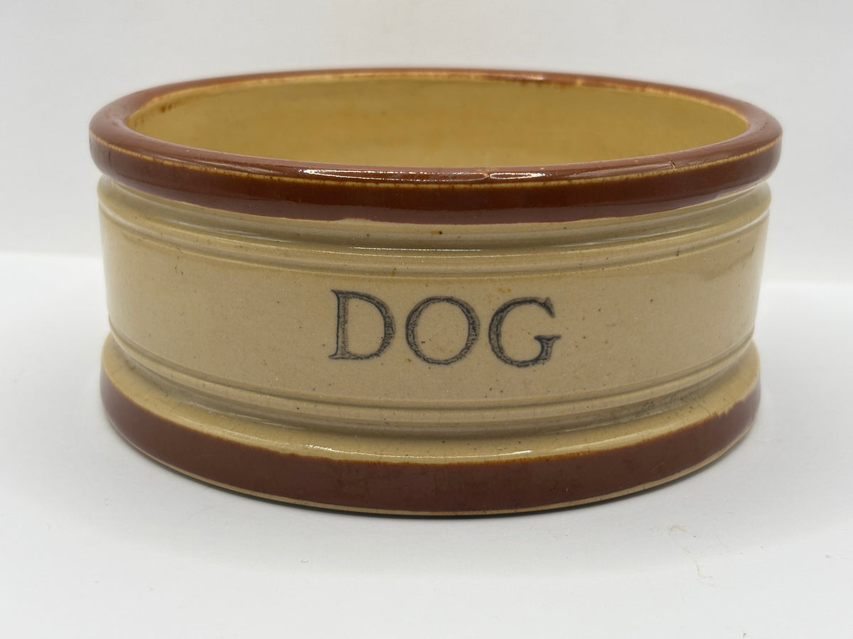 Old Victorian stoneware dog bowl