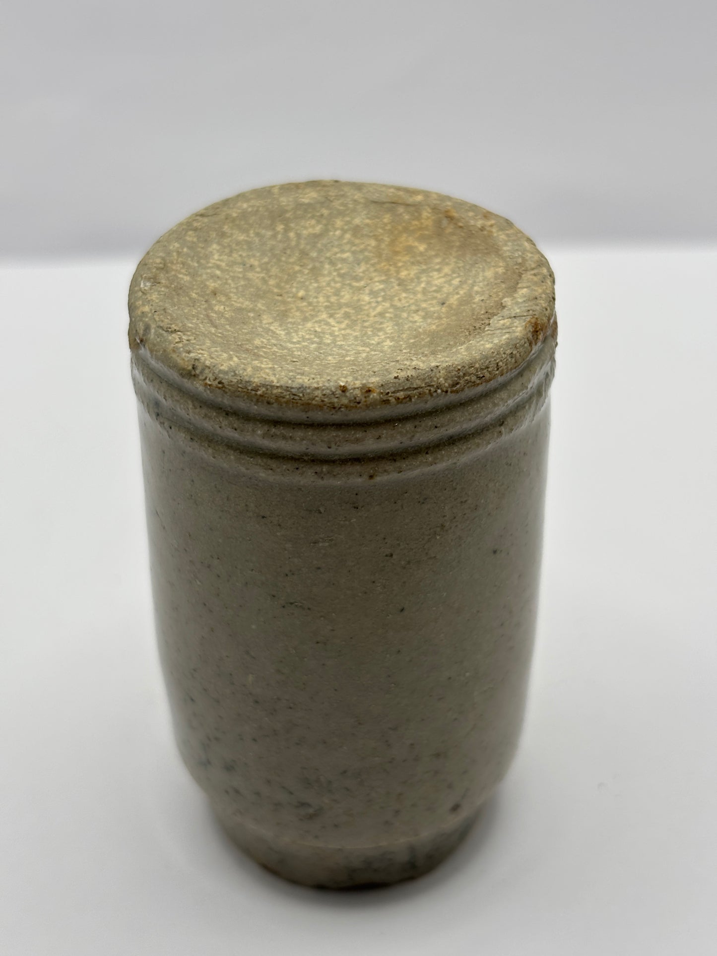 Small old stoneware pot