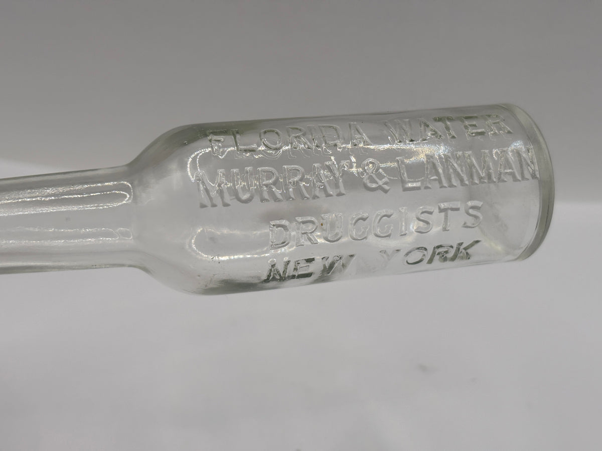 old advertising glass bottle,Florida water Druggists New York
