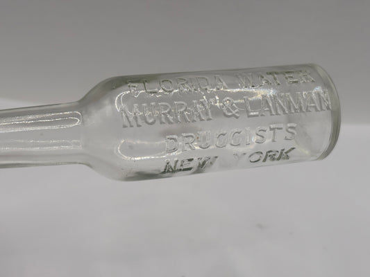 old advertising glass bottle,Florida water Druggists New York