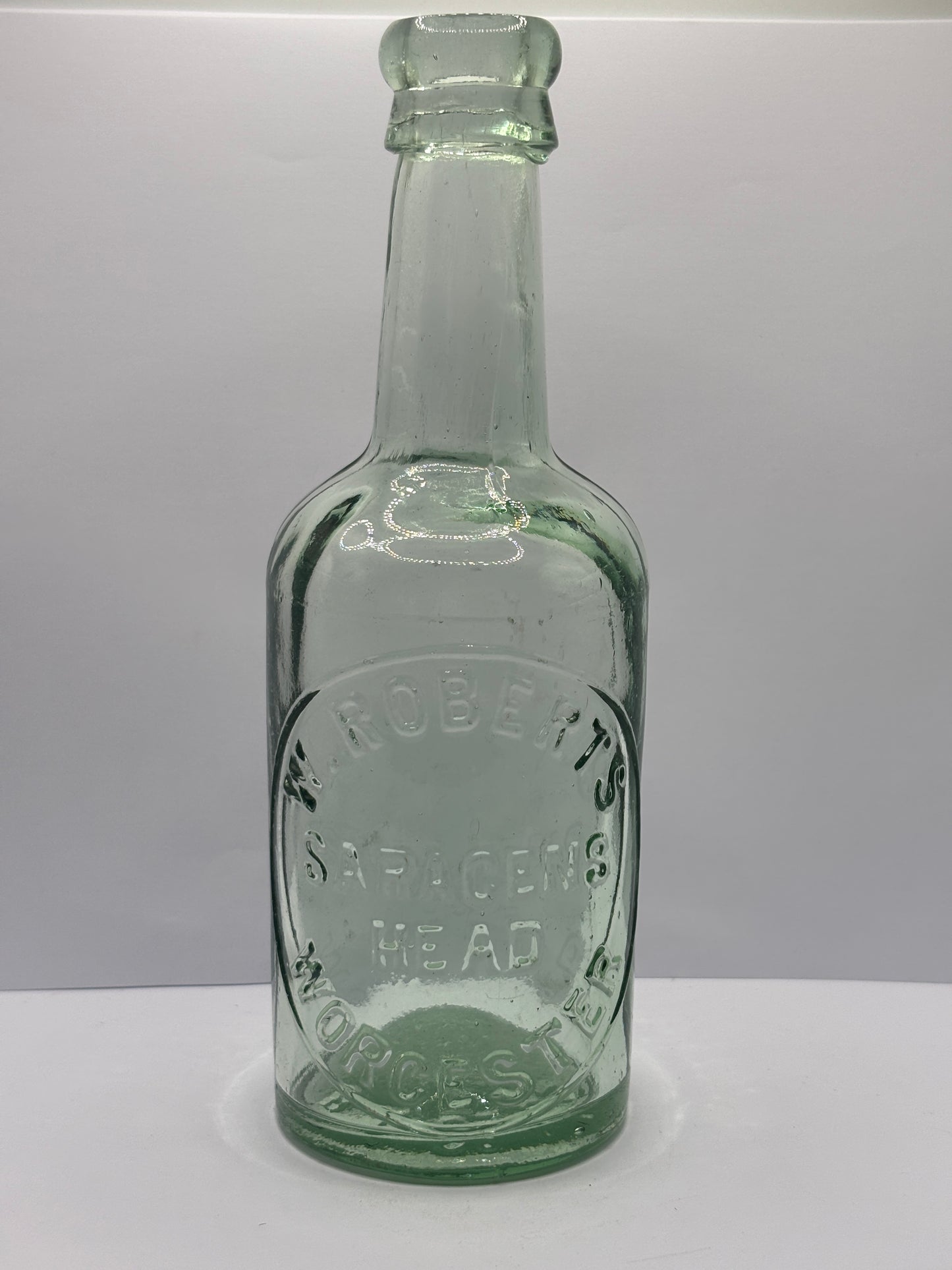 Old Worcester beer bottle, Saragens head Worcester