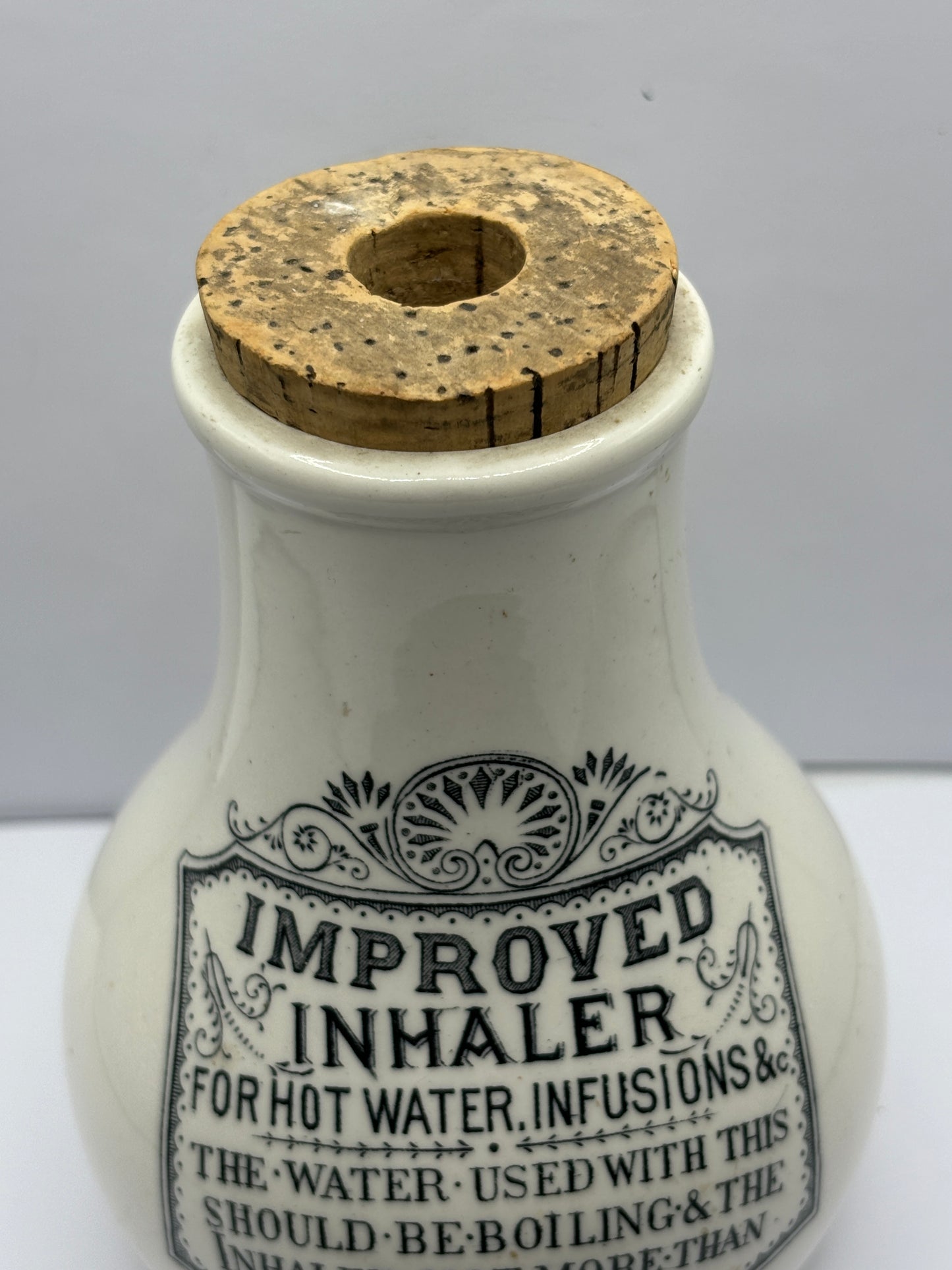 Improved earthenware inhaler, english advertising