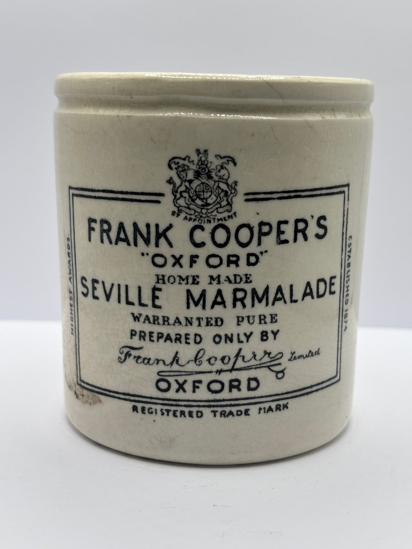 Old 1lb frank cooper marmalade jar