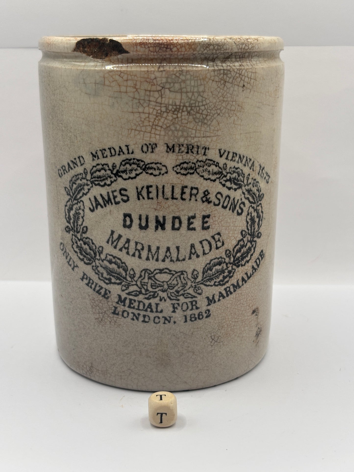 Old 2lb James Keiller dundee marmalade jar (T)