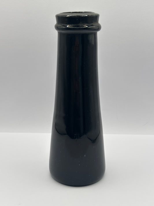 Old black glass truffle jar