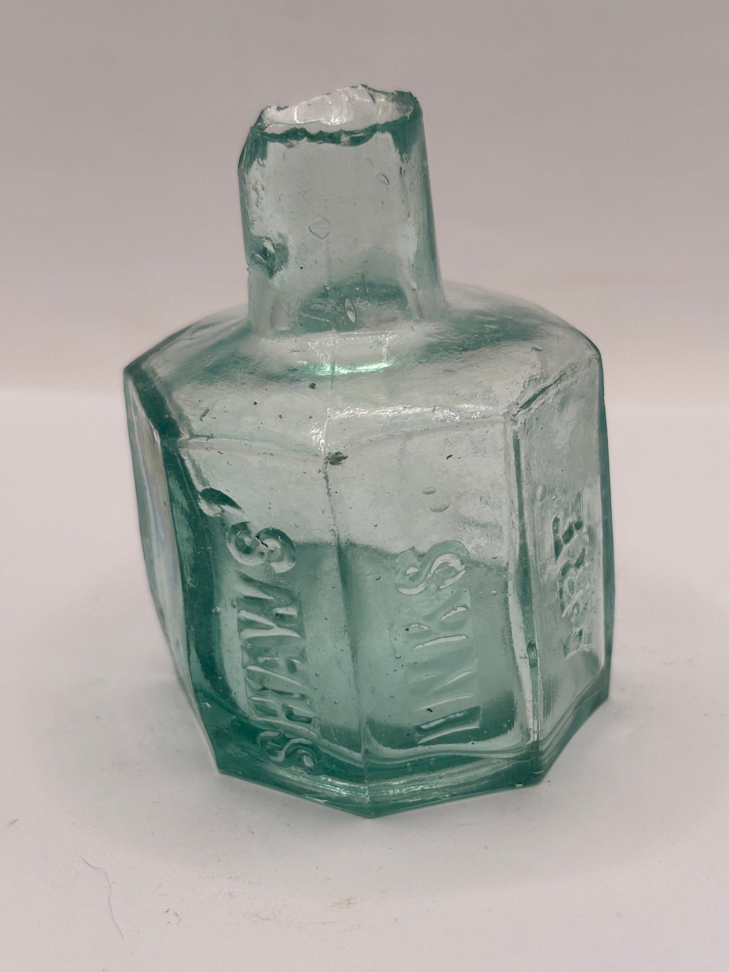 Old advertising inkwell,ink bottle, Shaw’s inks are the best