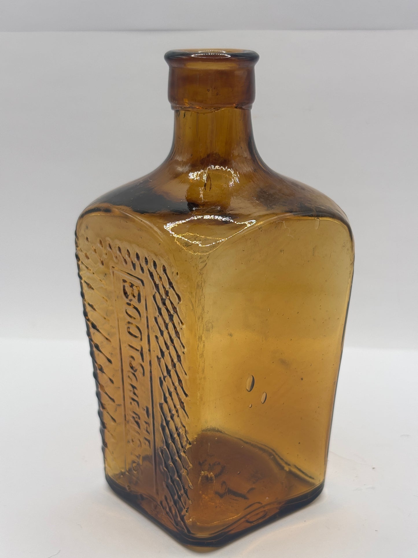 Old amber glass TOXOL bottle, Boots the chemists.