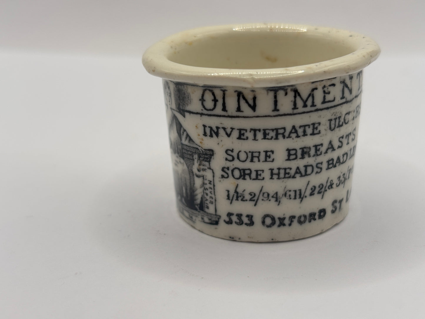 Old advertising ointment pot, Holloway’s ointment
