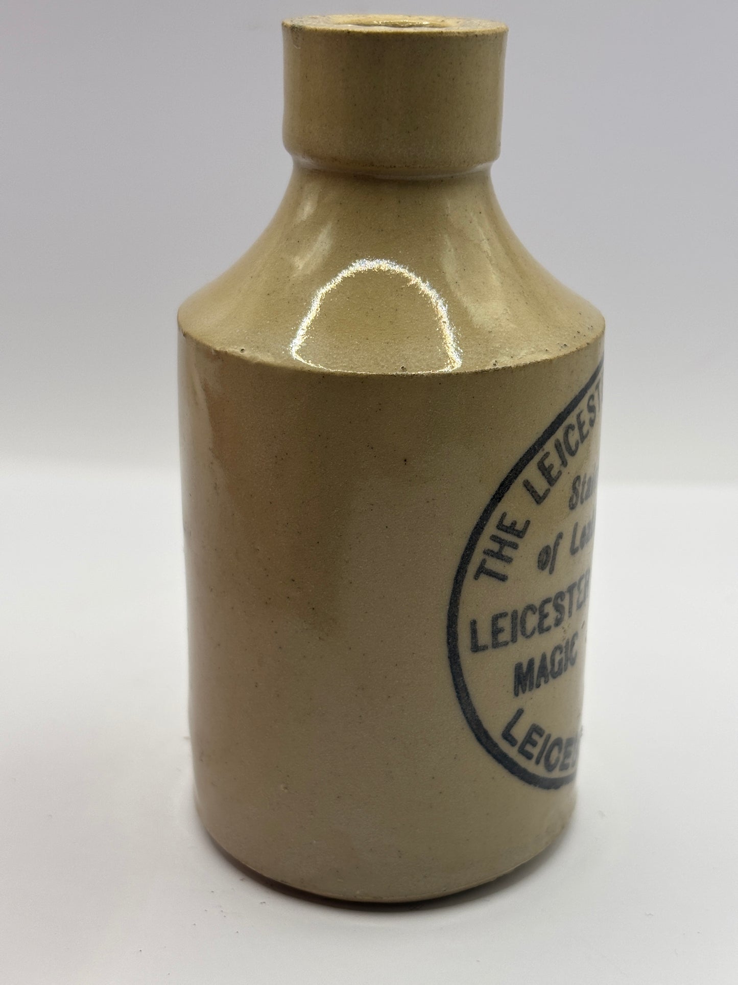 Old advertising bottle, The Leicester magic jet stain
