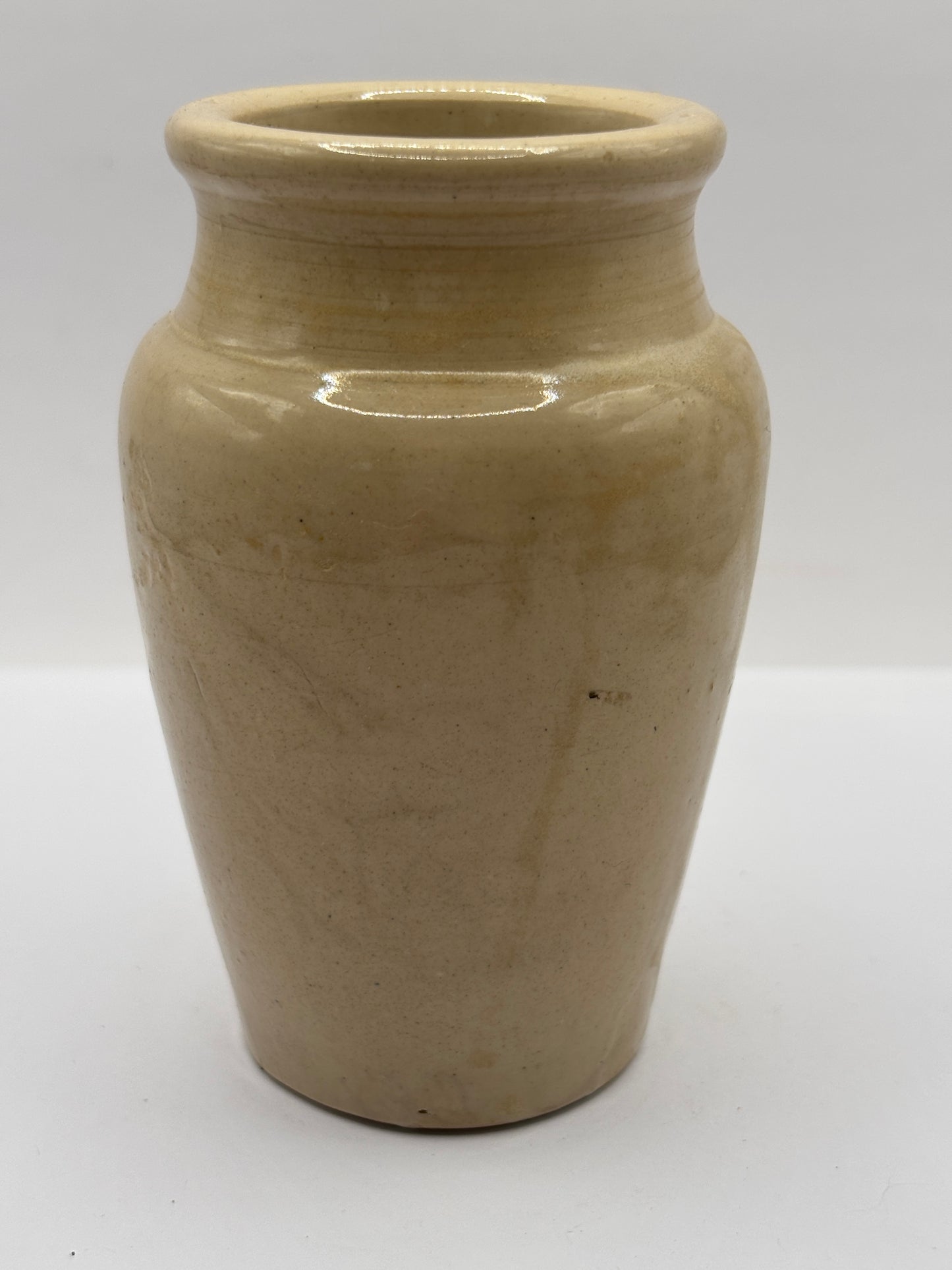 Old stoneware advertising cream pot, Fresh cream. Westerfolds Elgin creamery
