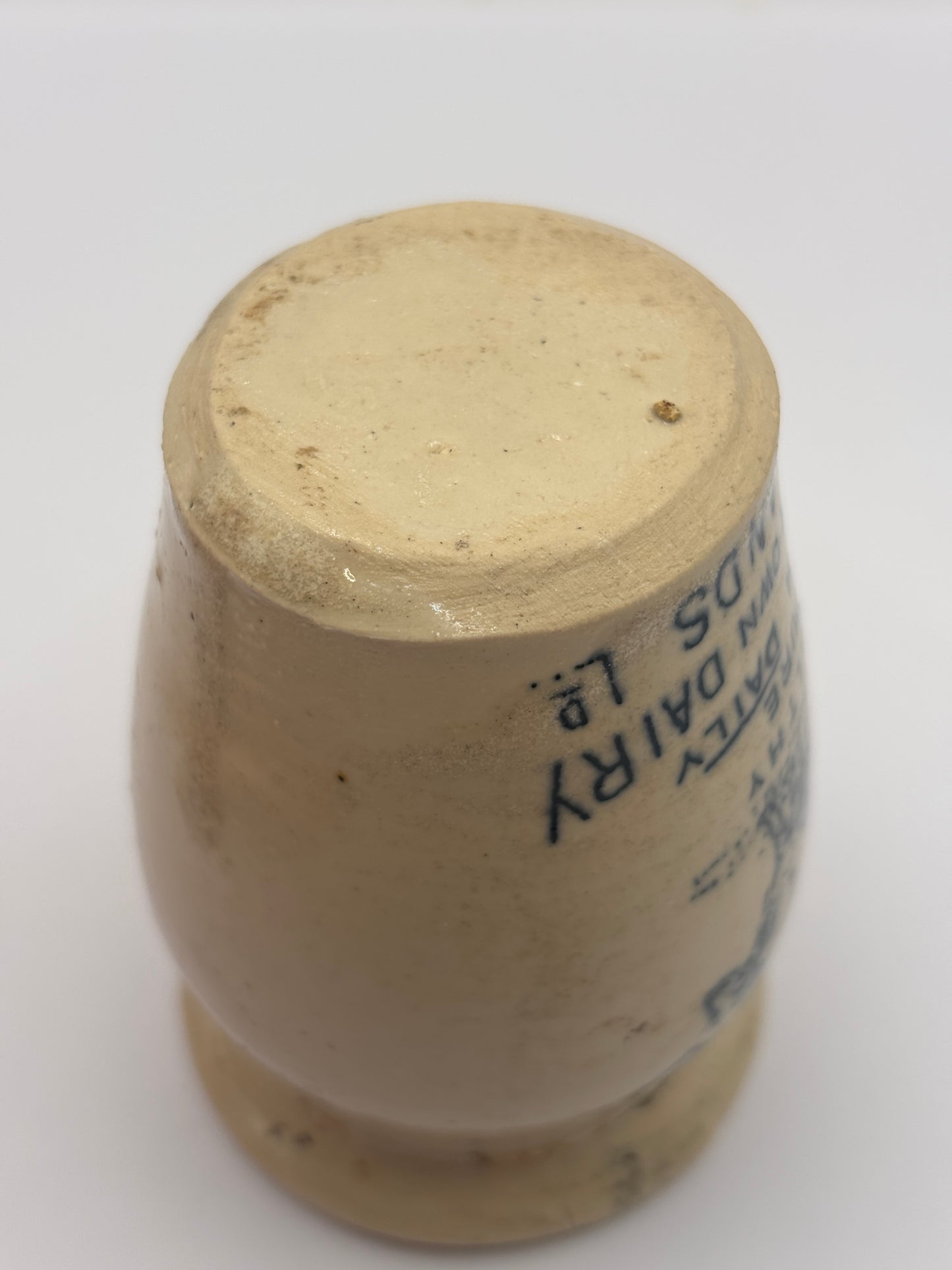 Old advertising cream pot, Woodlands rich cream, healthy pure fresh
