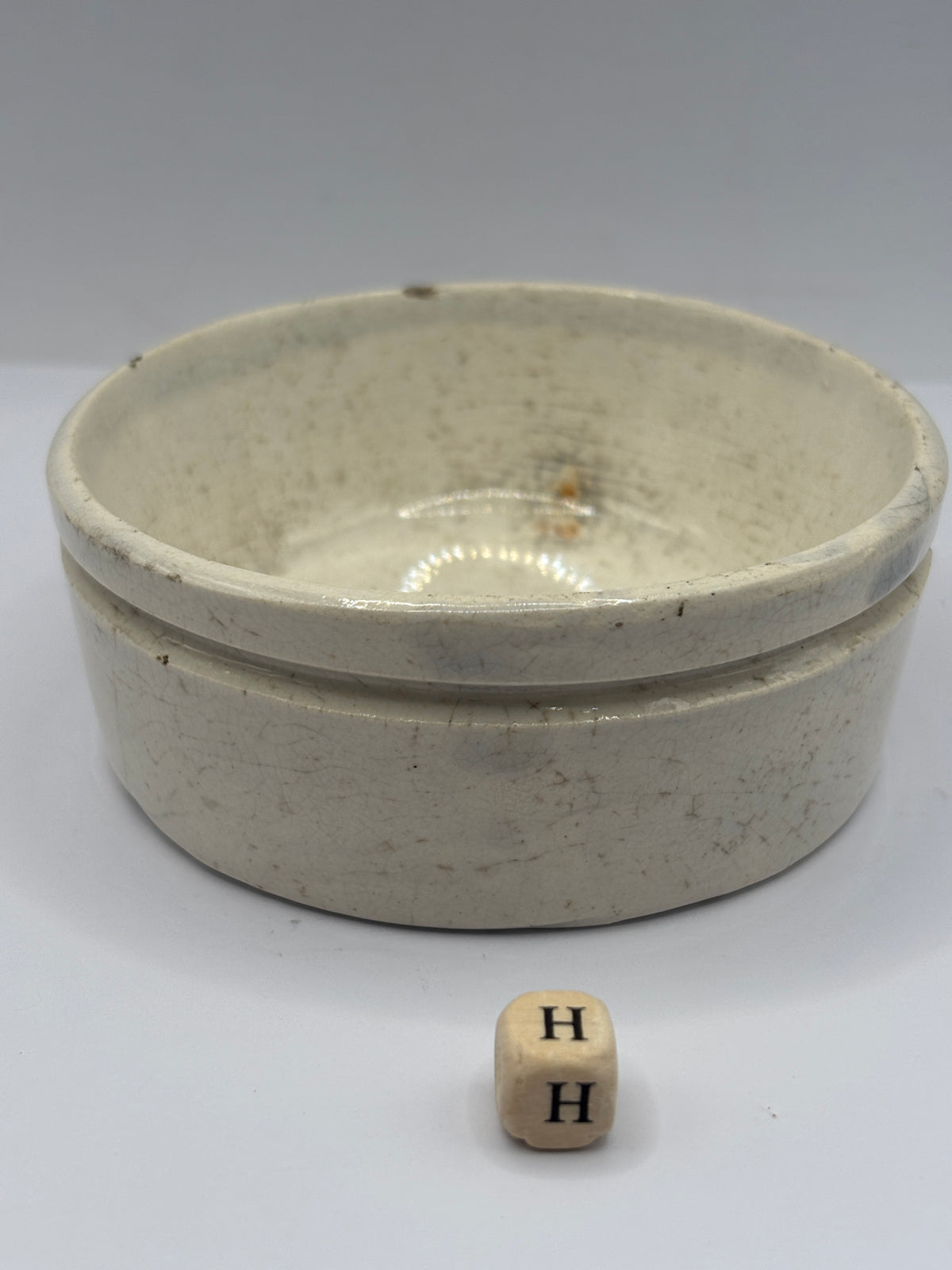 Old plain stoneware meat paste pot. Potted meat (H)