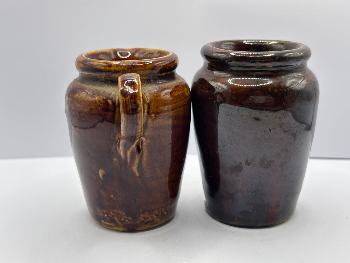 2 old West counties creamery cream pots
