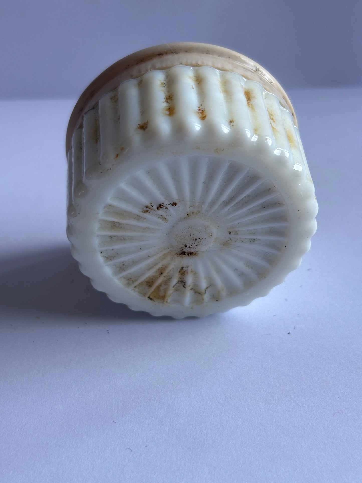 Old cold cream lid and base