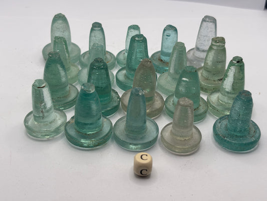 20 old glass bottle stoppers