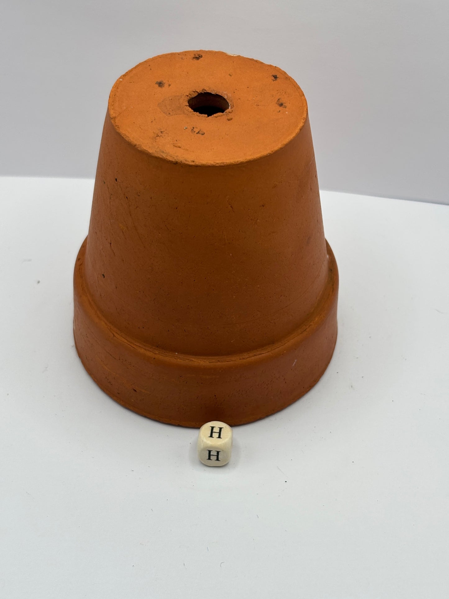 Old terracotta plant pot (H)