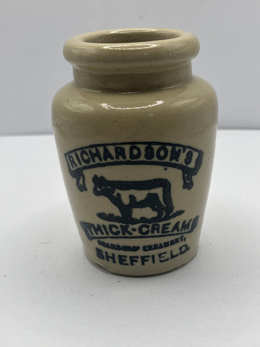 Richardsons thick cream, Sheffield cream pot