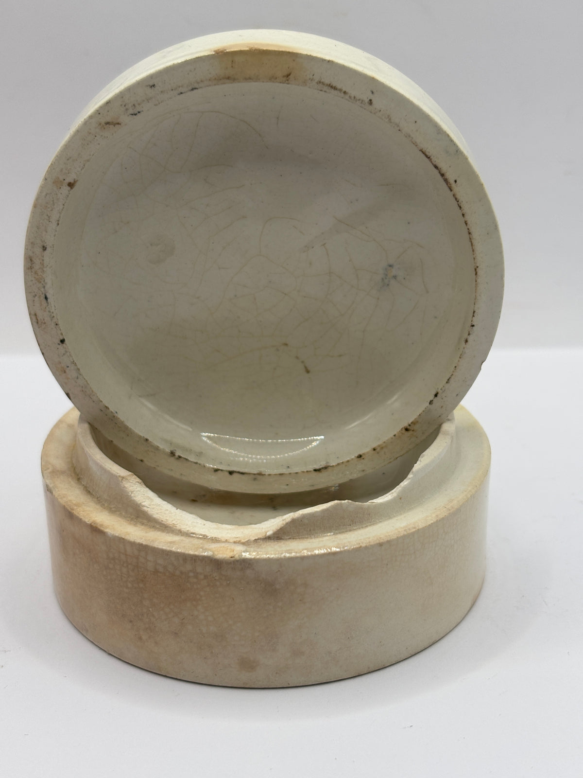 Old advertising lid and base, Burgess Anchovy paste