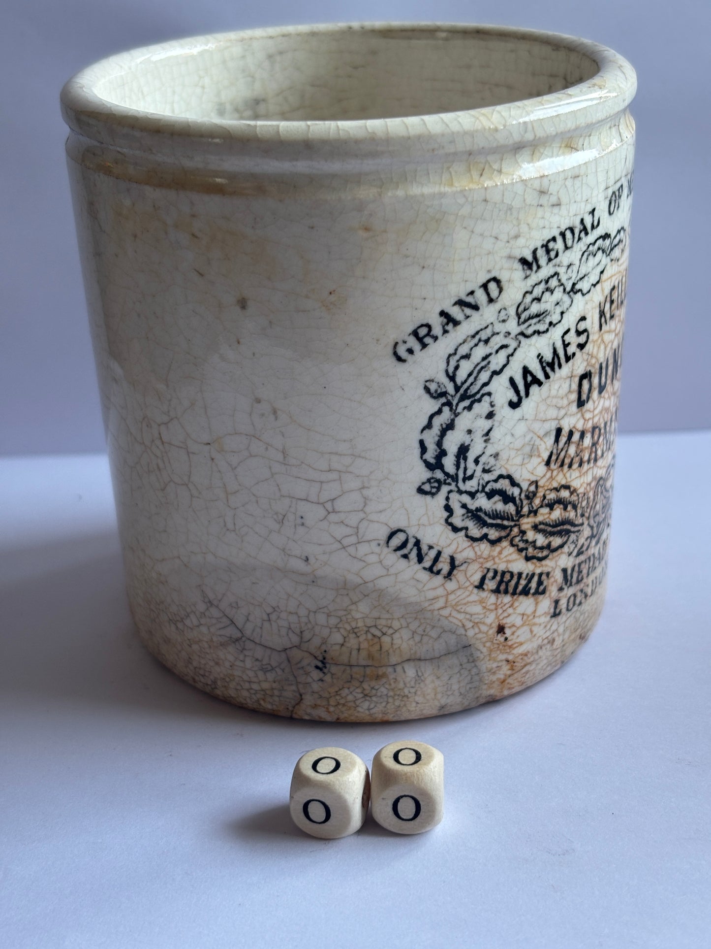 Old 1lb James Keiller dundee marmalade jar (OO)