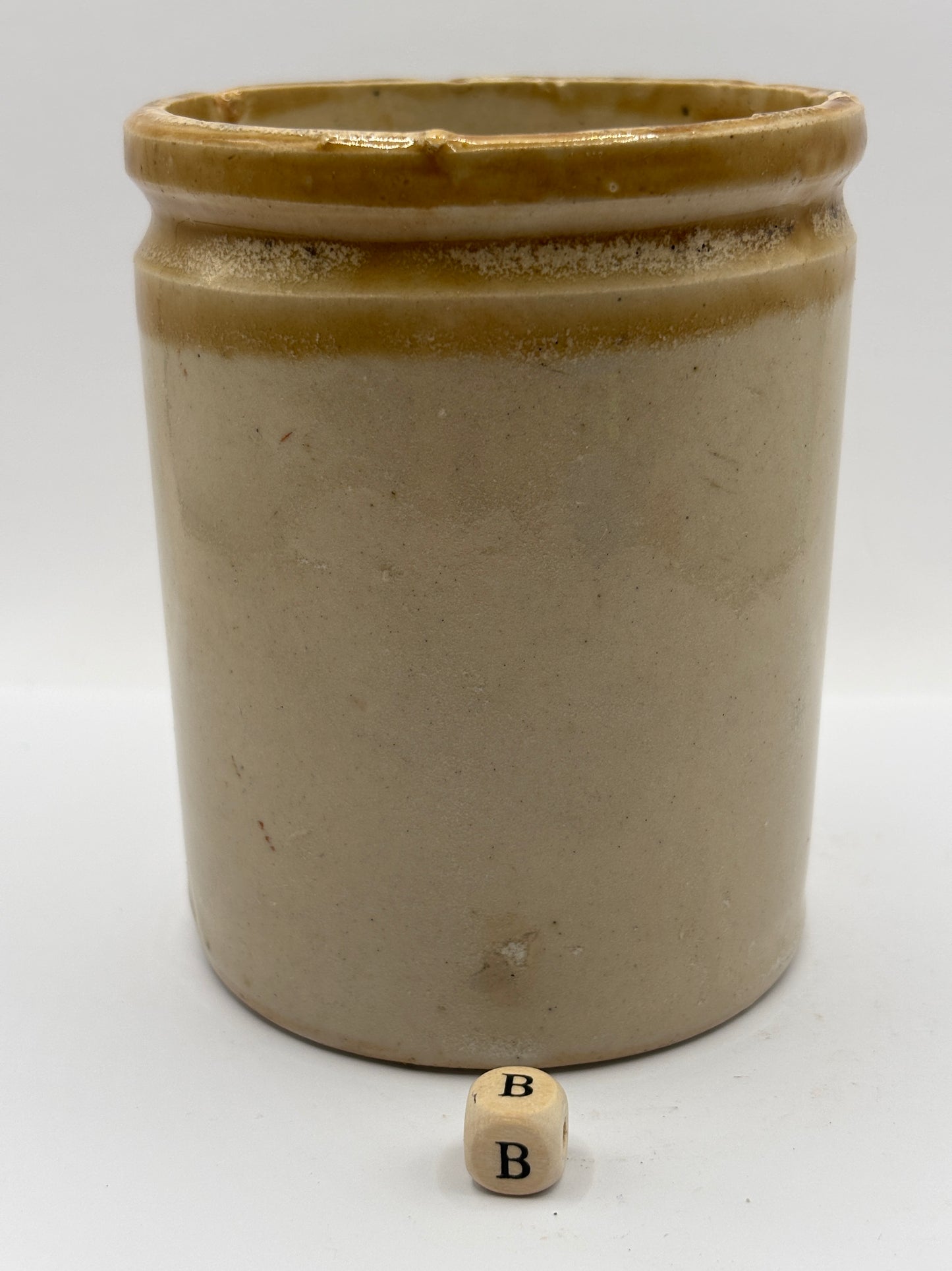 Old 1lb brown top jam & marmalade pot (B)