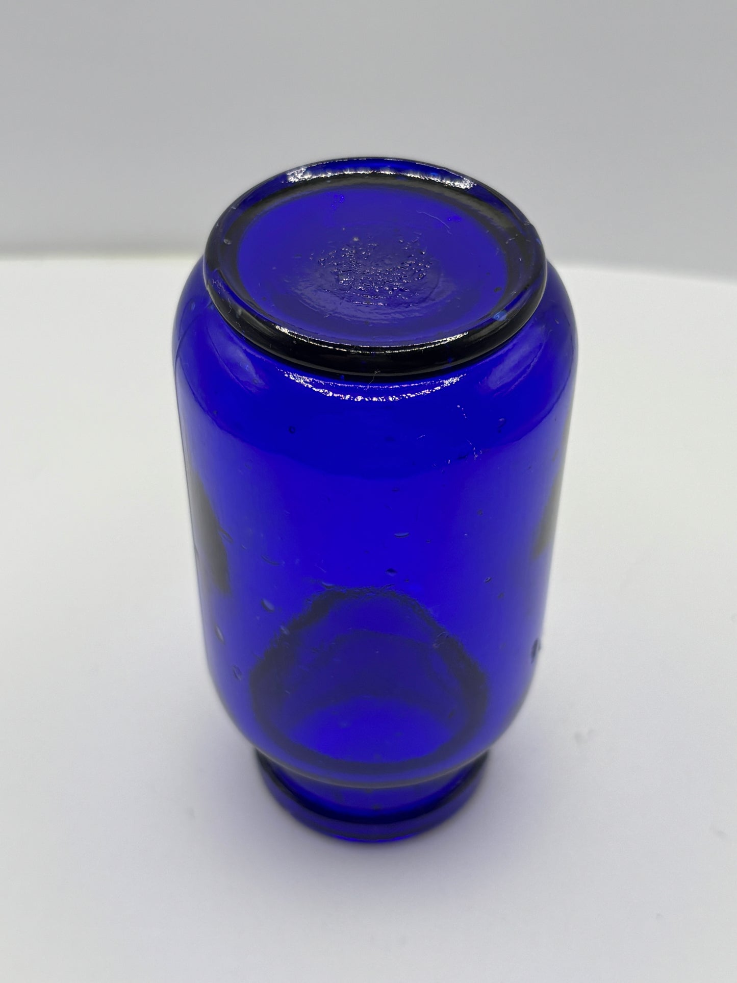 Old blue glass jar