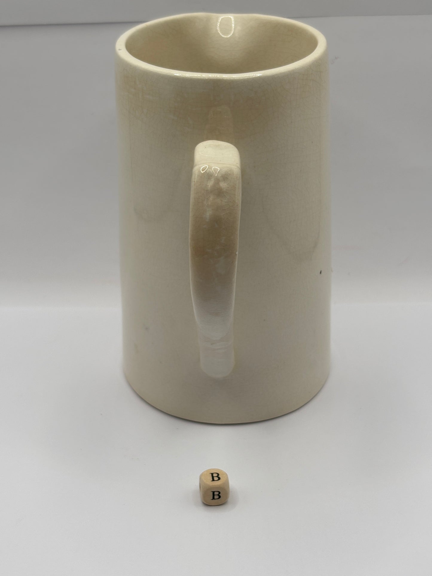White vintage stoneware jug (B)
