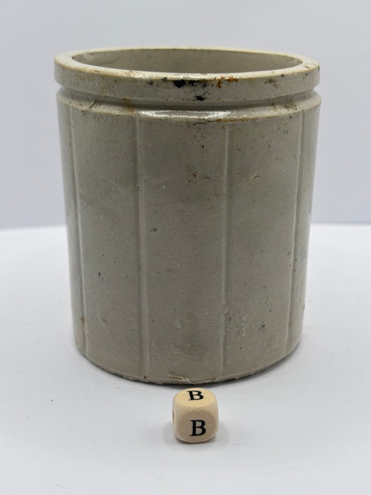 Small ribbed stoneware Hartley’s jam & marmalade pot (B)