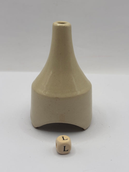 Vintage stoneware pie funnel (L)