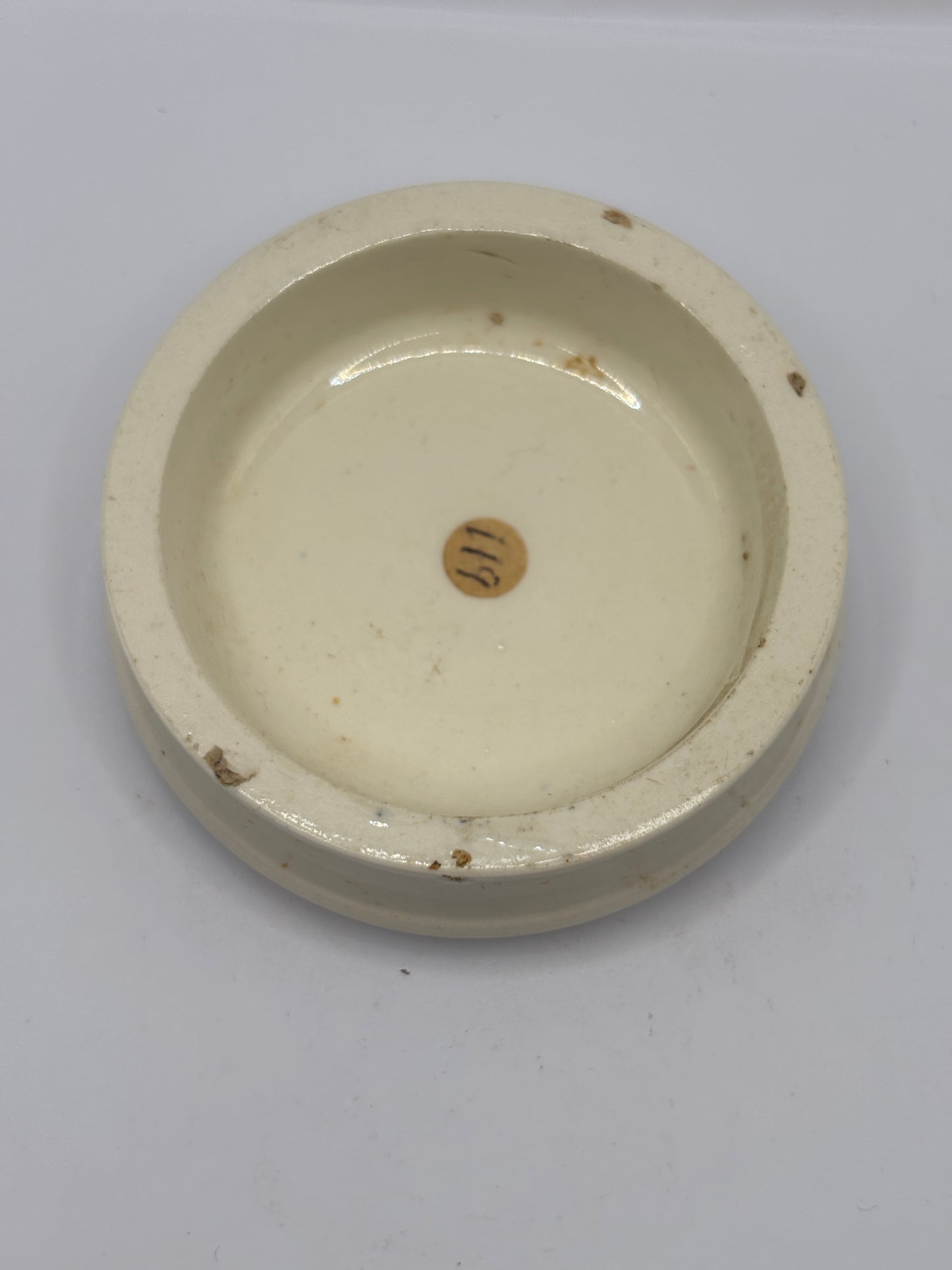 old advertising lid, Woods areca nut toothpaste (a)