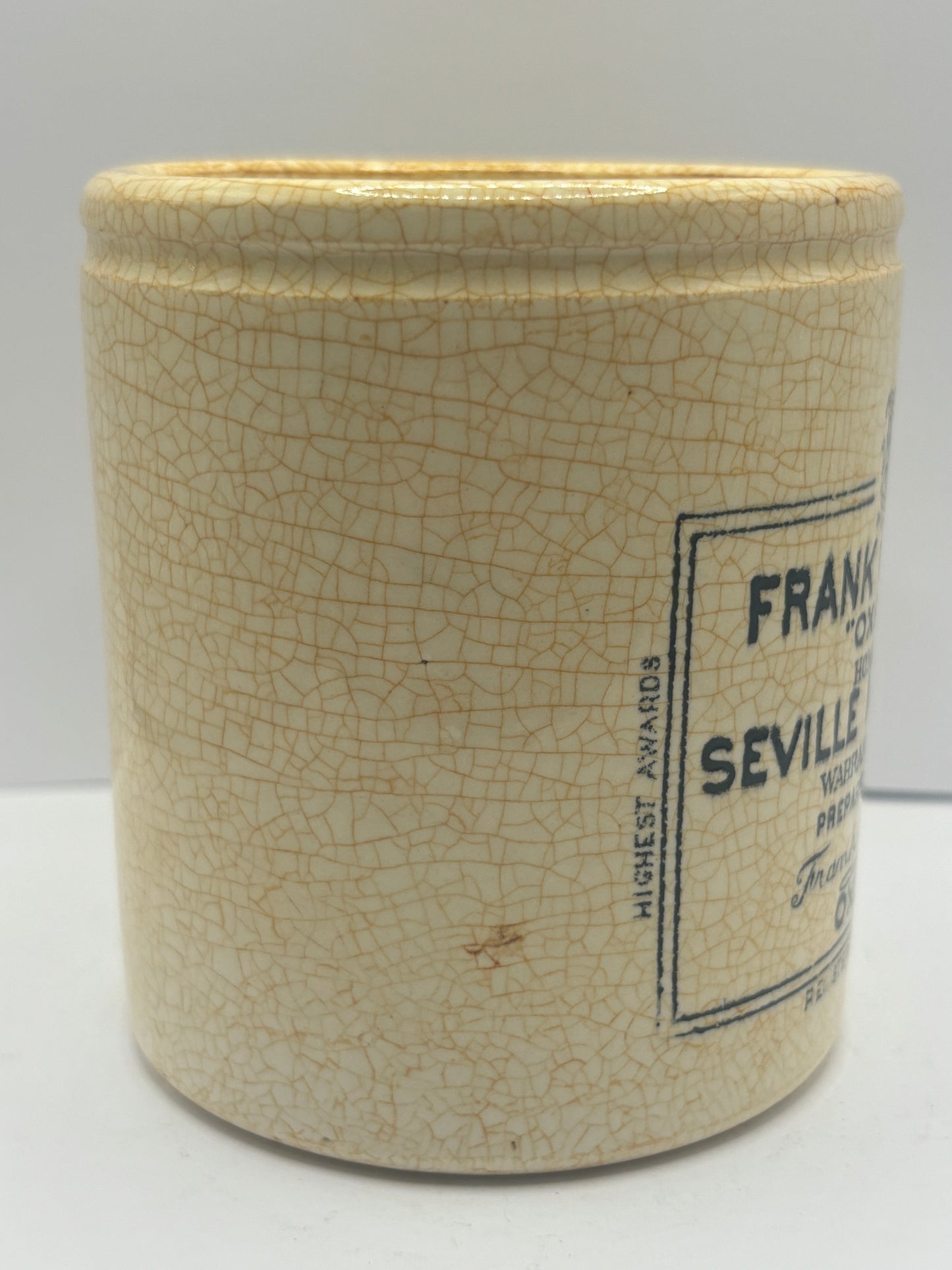 1lb Frank coopers marmalade jar, stained & crazed