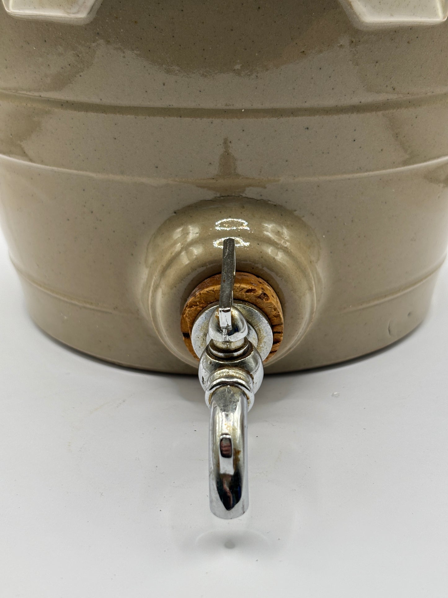 Old large slab seal Black Beer tap barrel