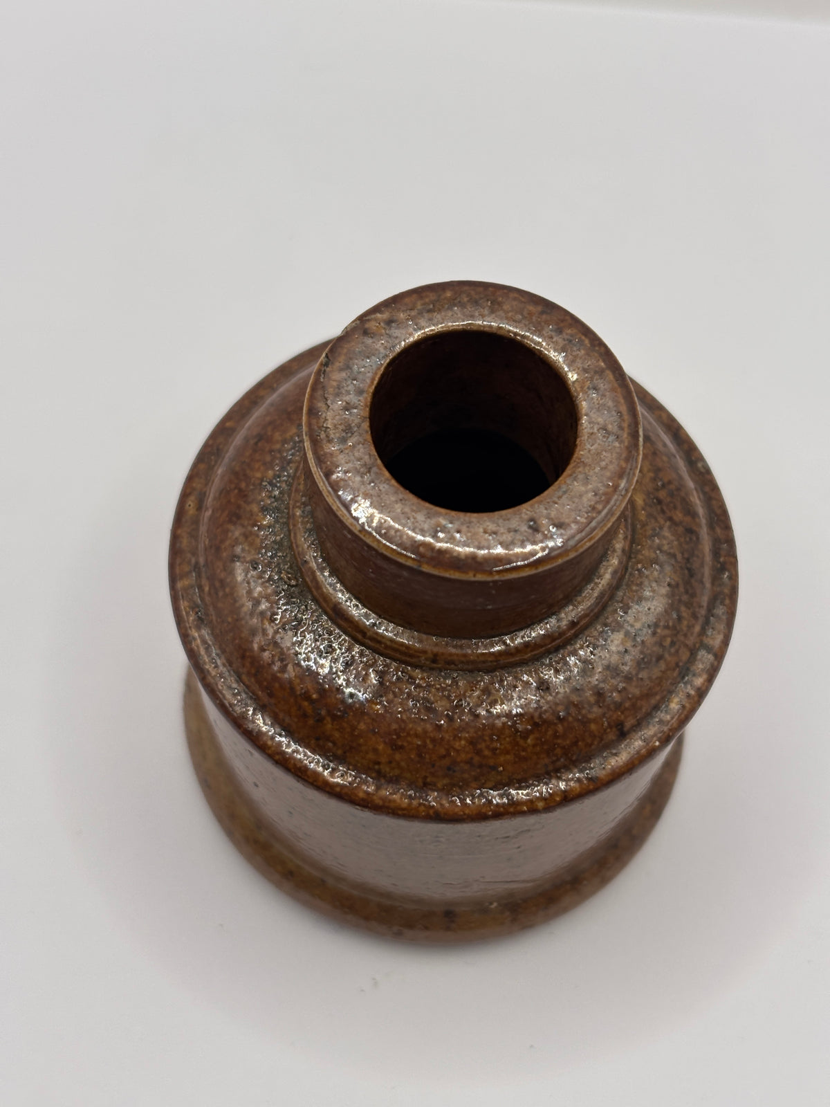 Old stoneware ink bottle, inkwell
