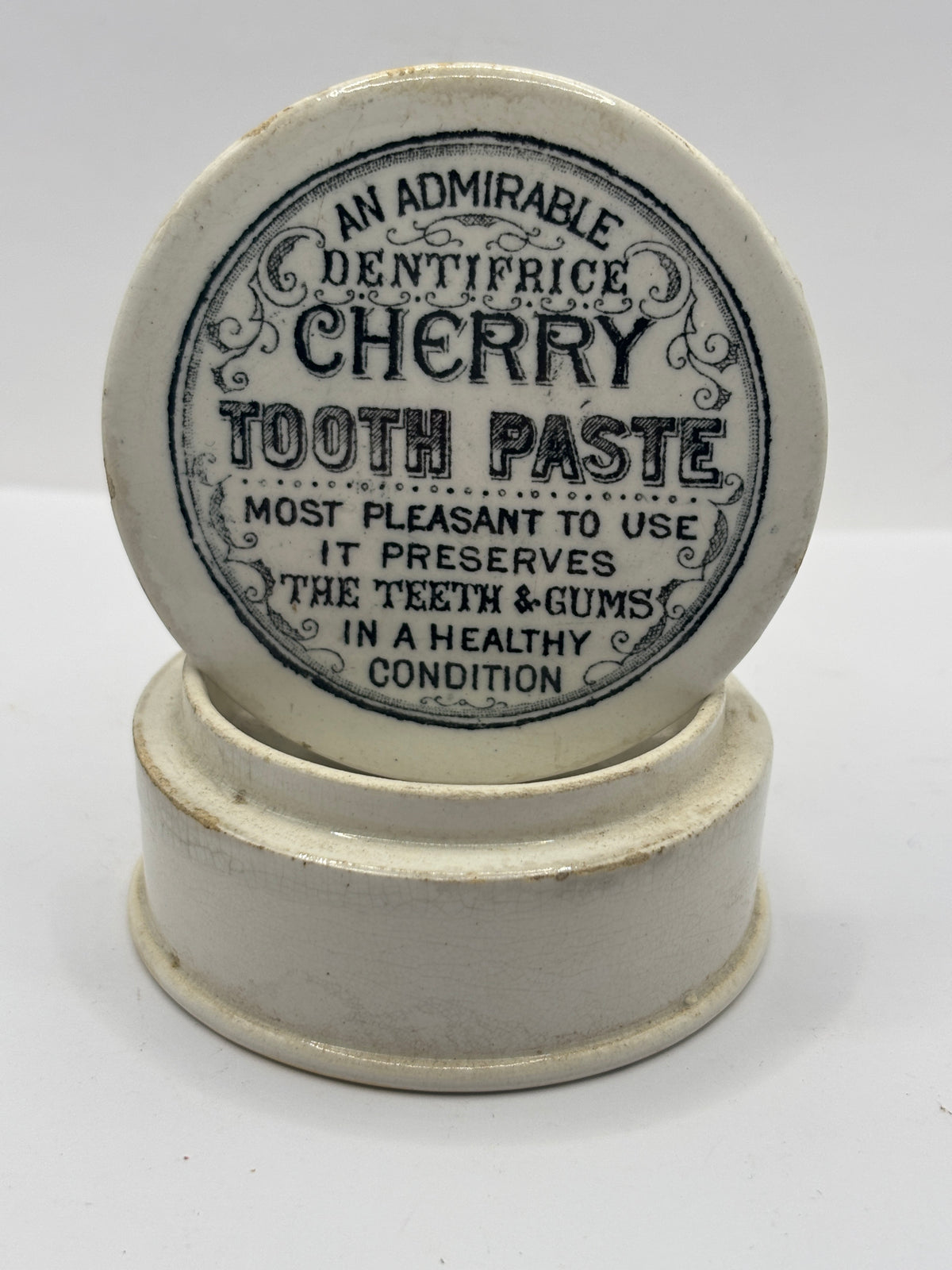 Old advertising lid and base, Cherry tooth paste 🍒