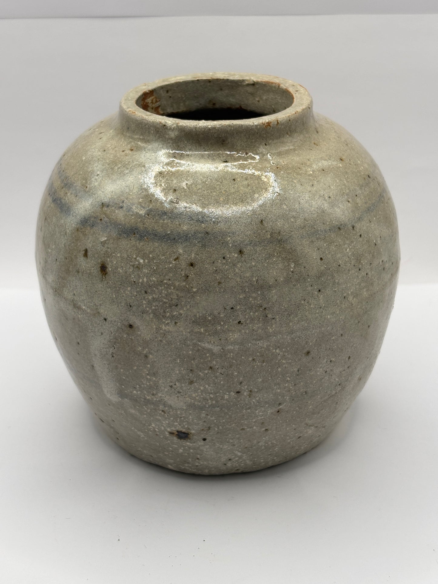 Old stoneware chinese ginger jar