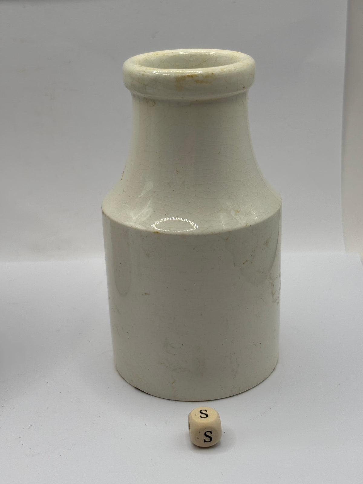 Old plain stoneware mustard jar (s)