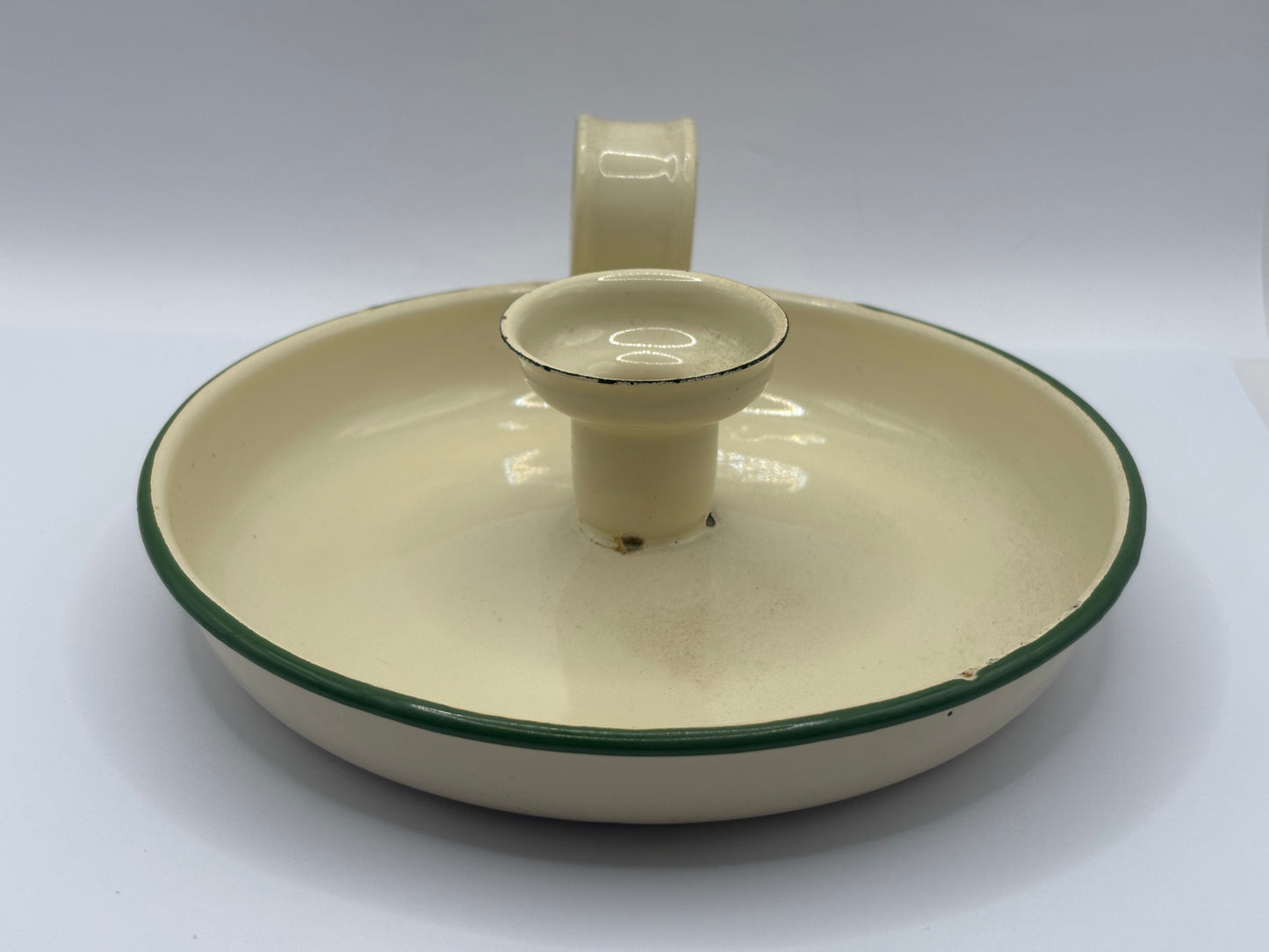 Vintage enamel candle stick holder