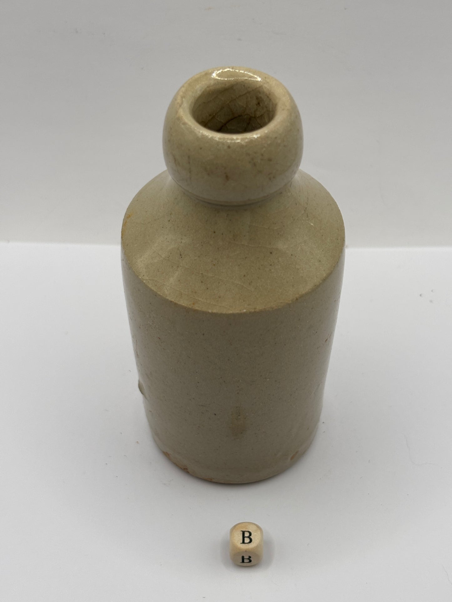 Old small plain stoneware ginger beer bottle (B) 13cms
