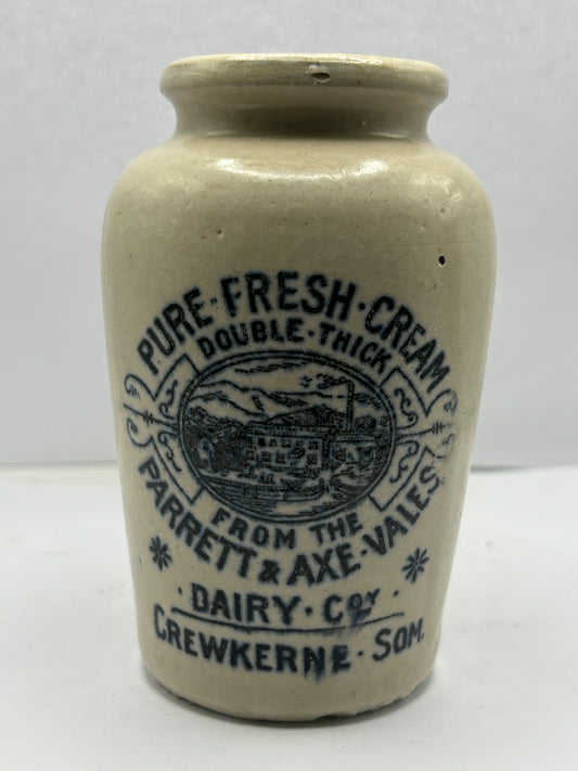 Advertising cream pot, Pure fresh cream, Parrett & Axe vales