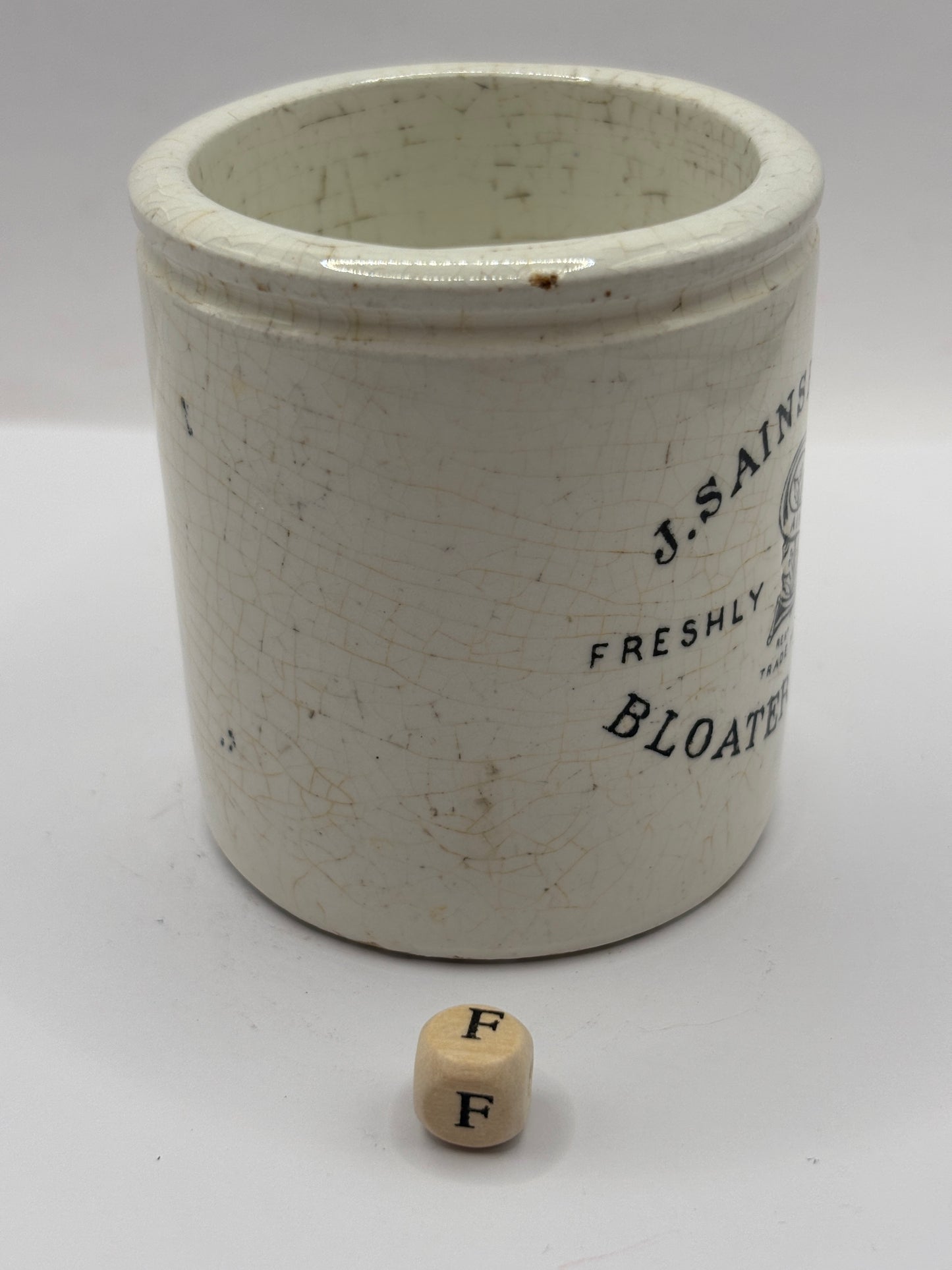 Old sainsburys advertising pot, Bloater paste (f)