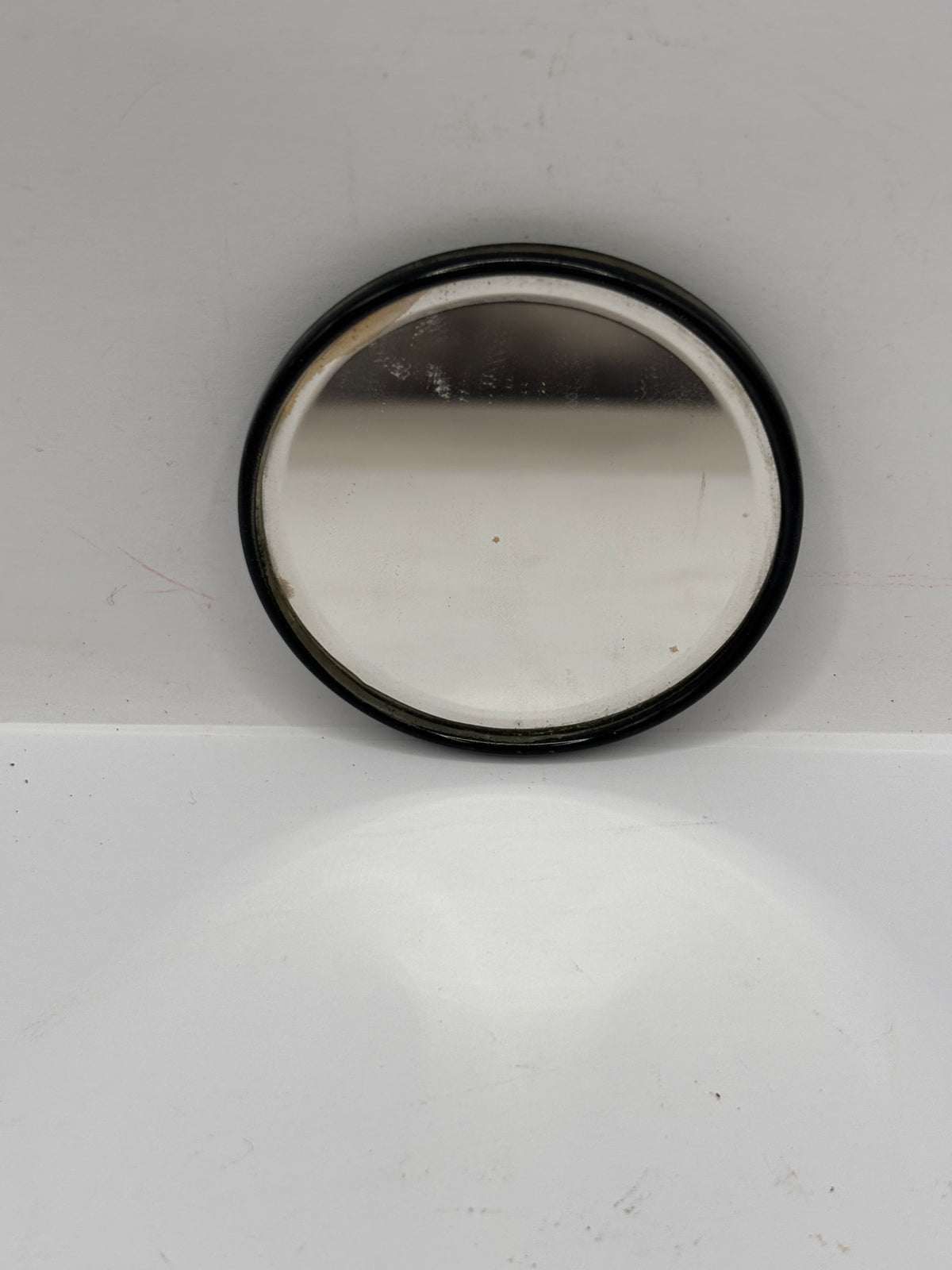 Old mini advertising mirror, small purse/bag mirror. Granola digestive biscuits