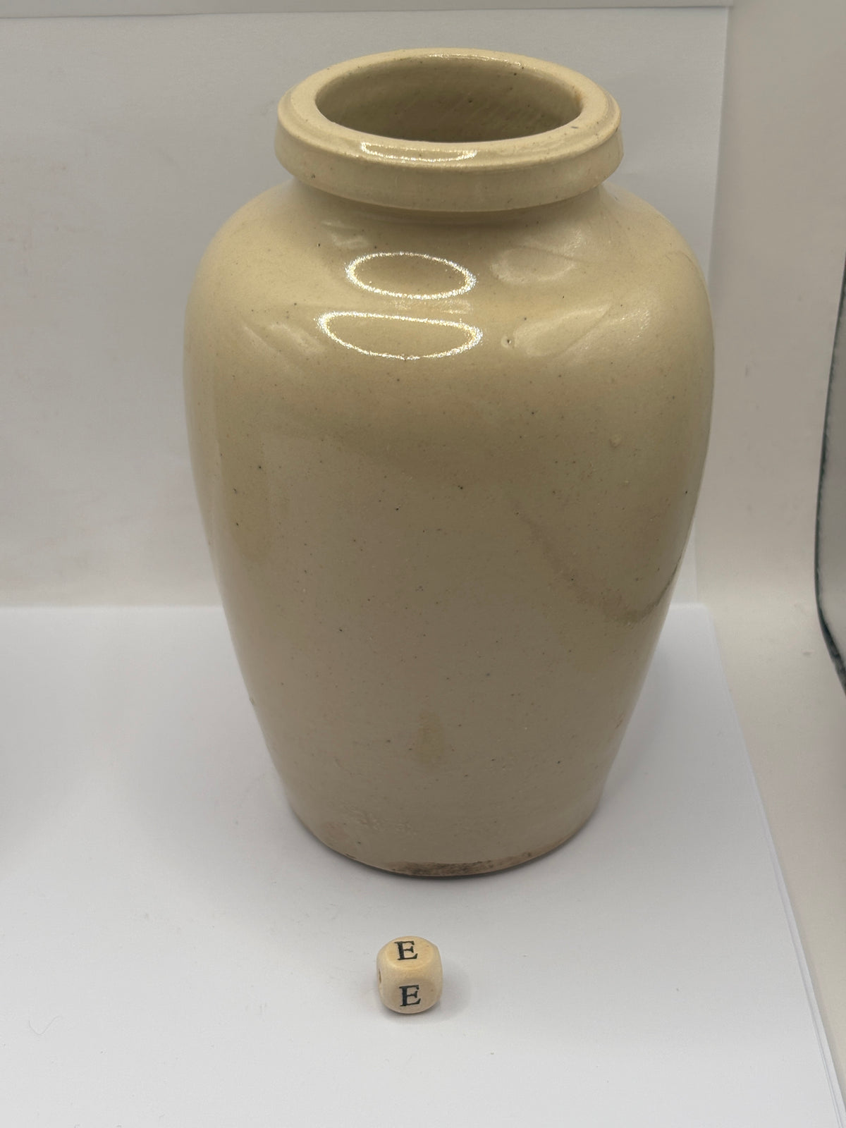 Old advertising stoneware Virol pot, 13.5cms (E)