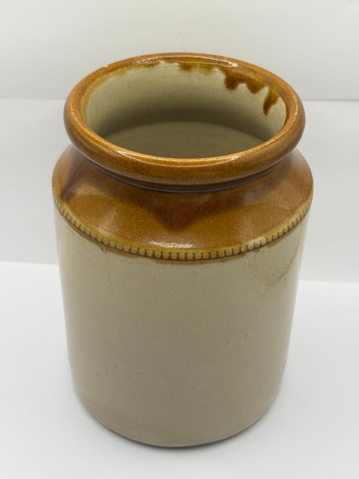 Old stoneware jar/ pantry pot