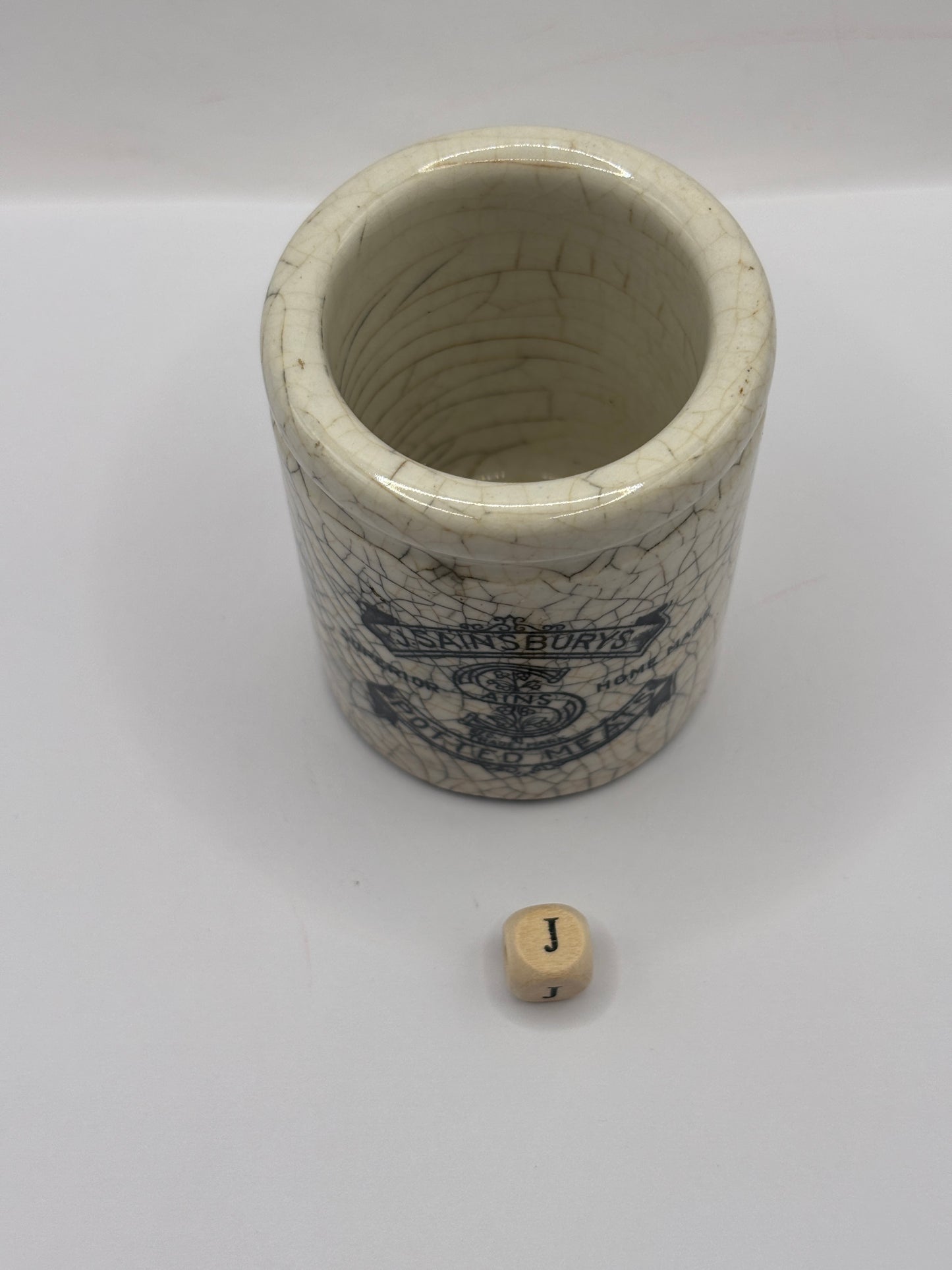 Old sainsburys advertising pot, home made potted meats (J)