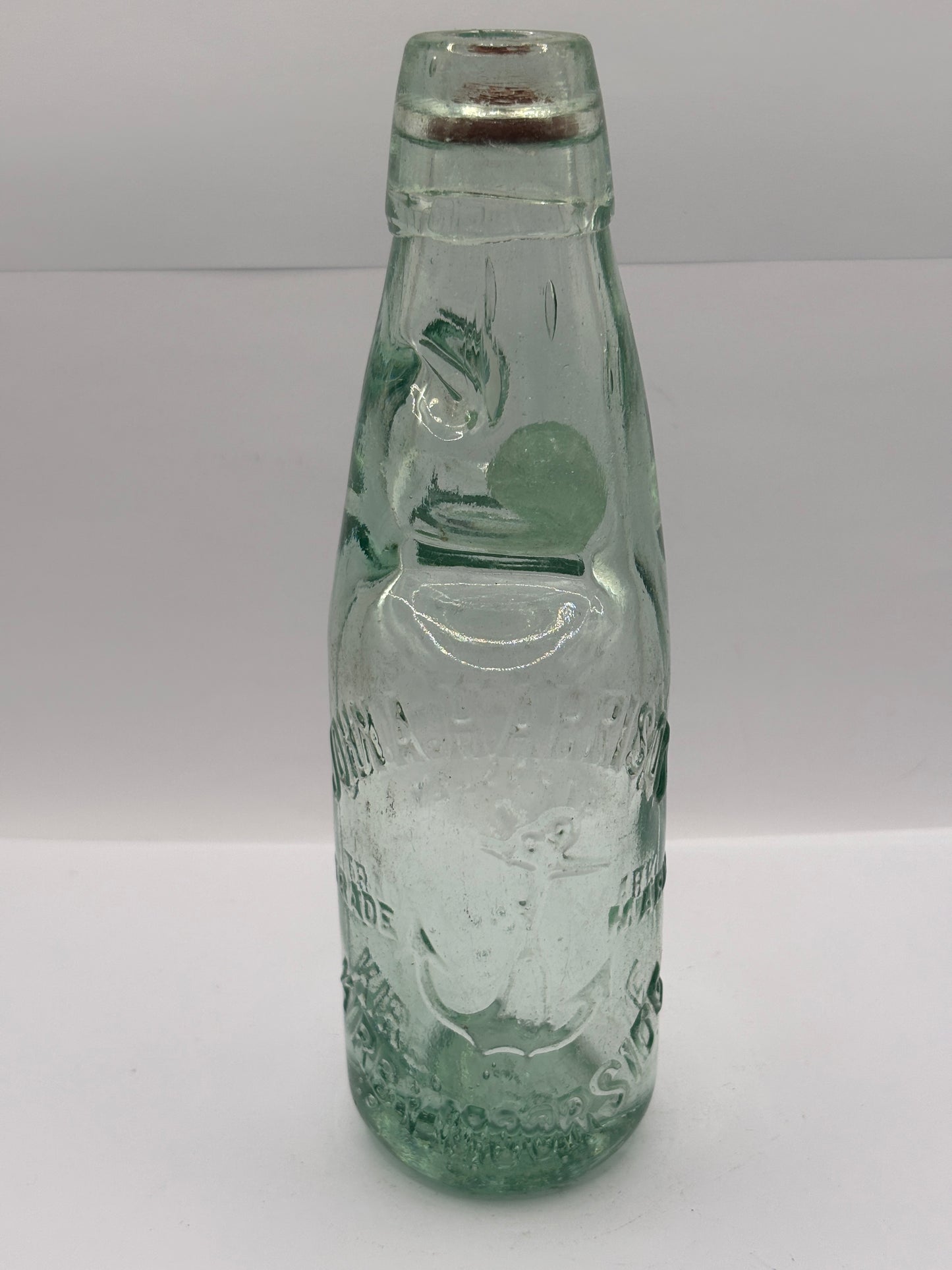 Old Kirby Moorside codd bottle, with marble. John A Harrison