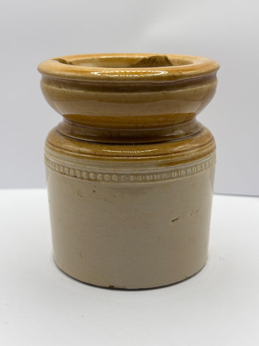 Old plain stoneware caviar pot