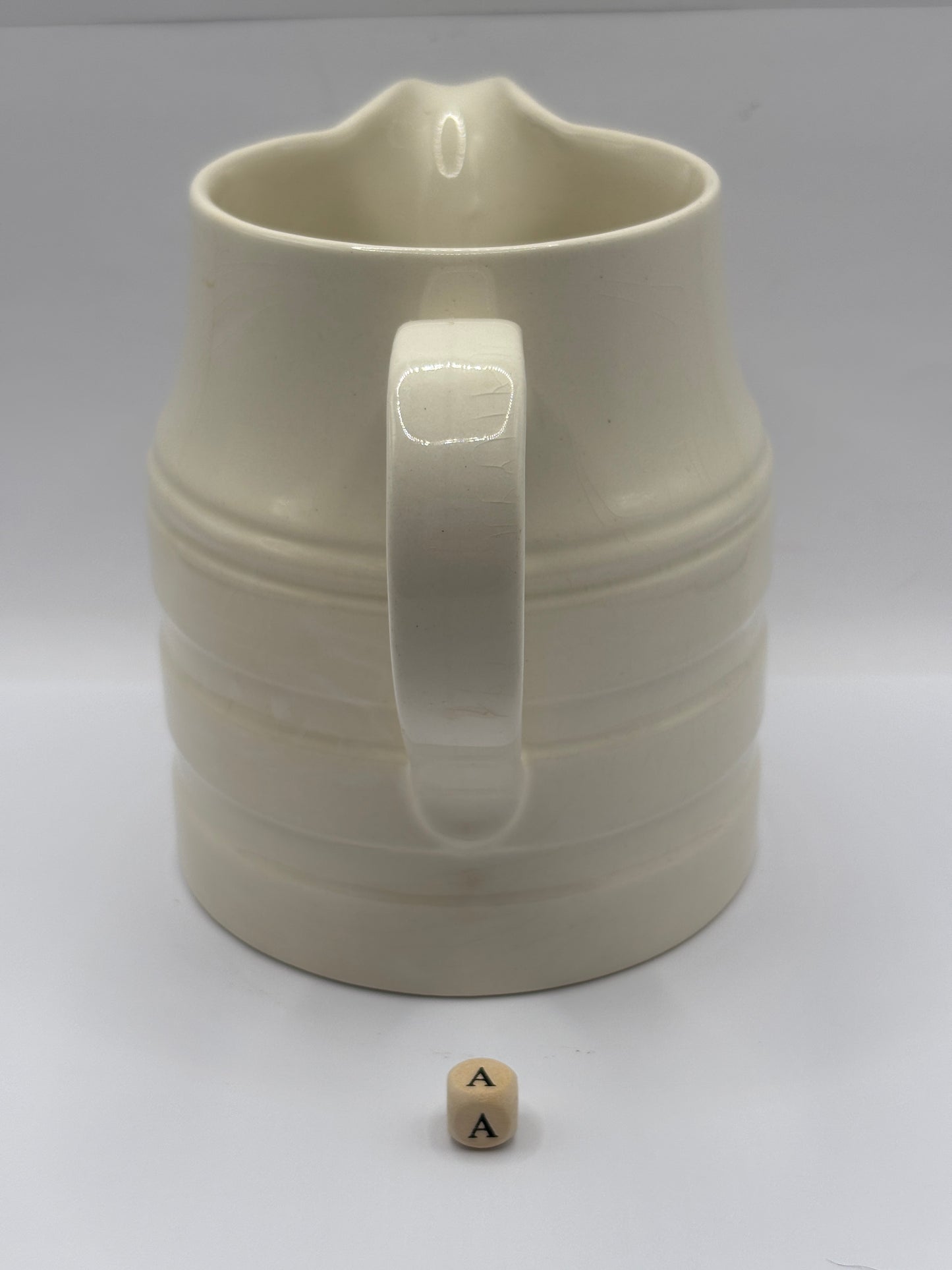 White vintage stoneware jug (a)