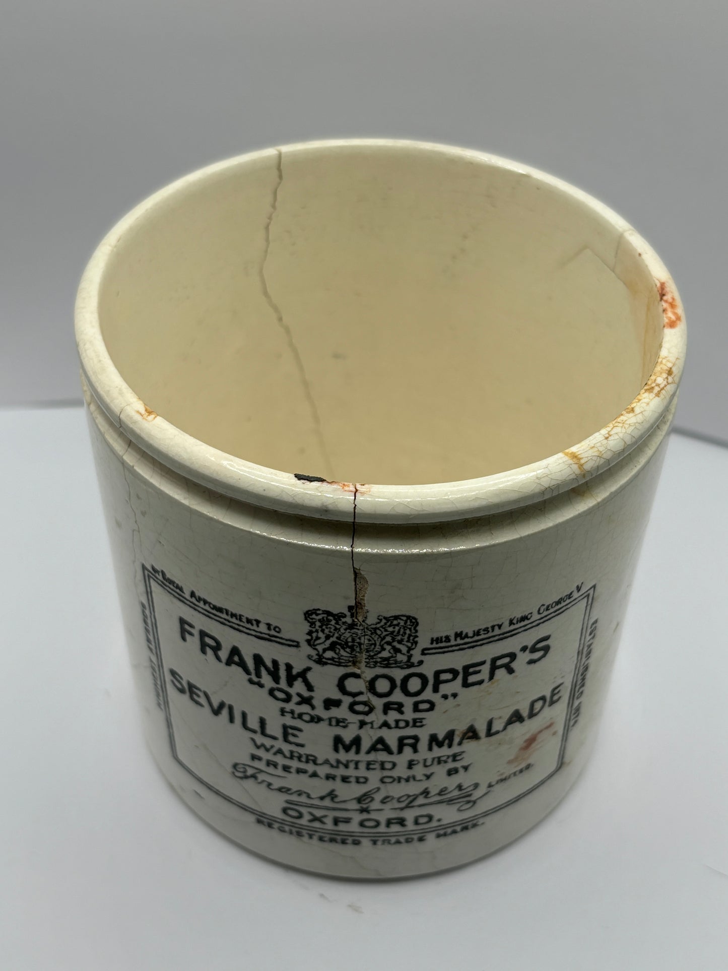 2lb frank cooper marmalade jar, Damaged