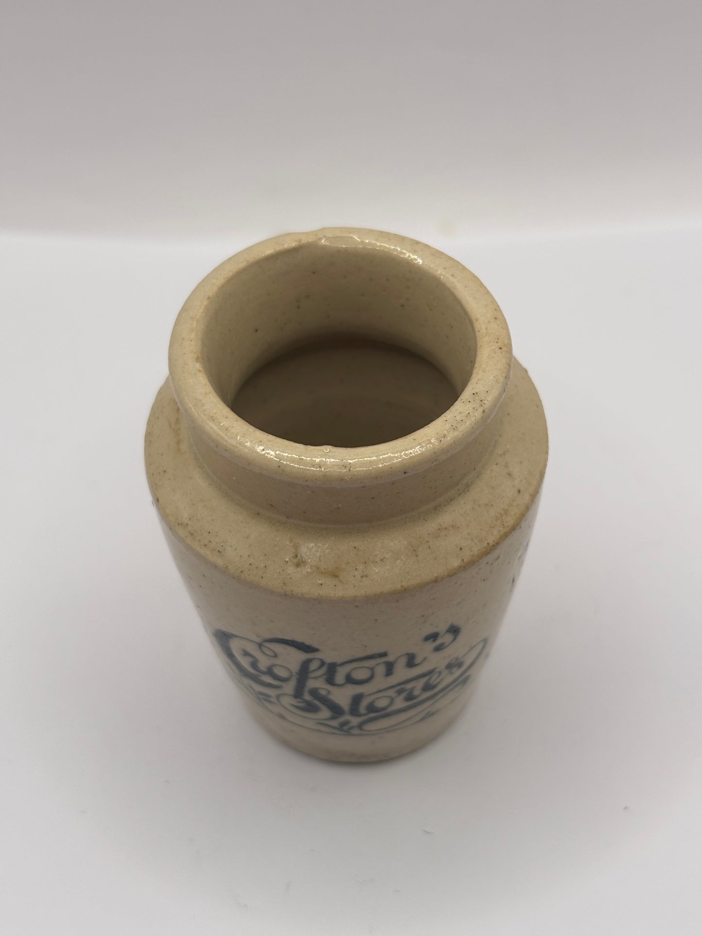 Old advertising cream pot. Crofton’s Stores