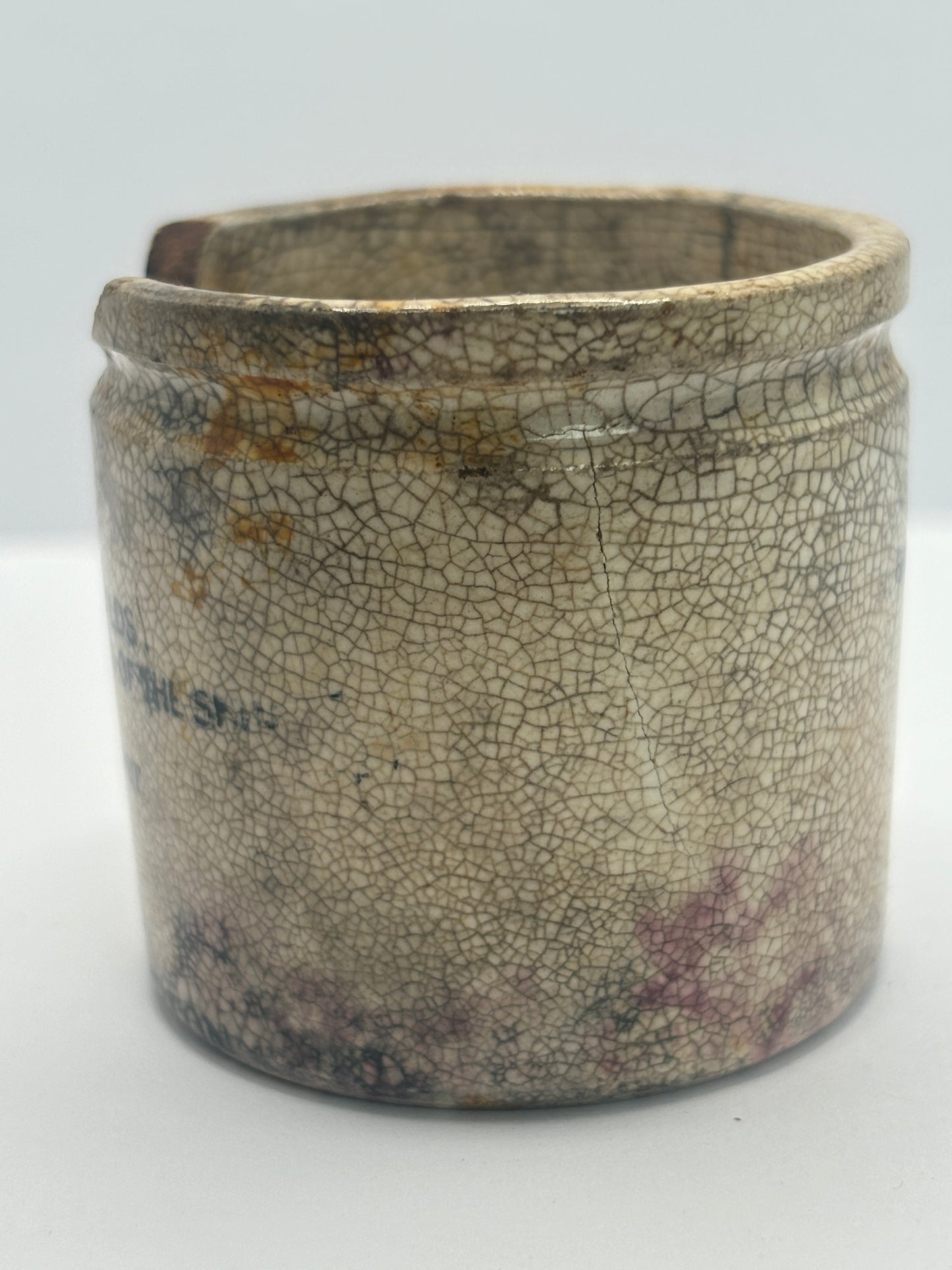 Egyptian salve ointment pot, damaged